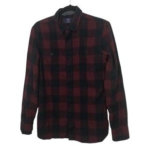 1901 Red Trim Fit Buffalo Check Button Up Shirt